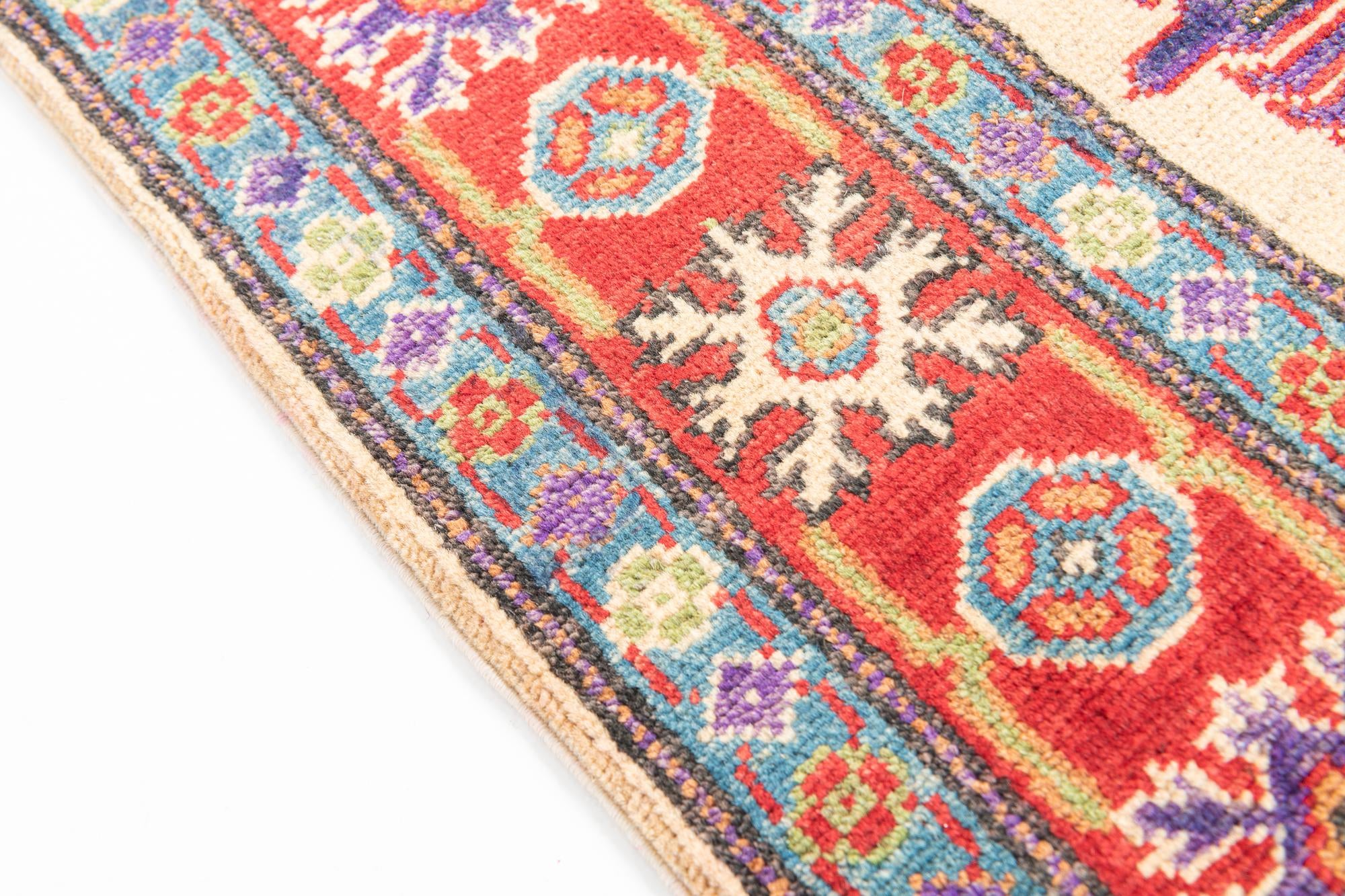 4' x 6' Hand Knotted Kazak Rug