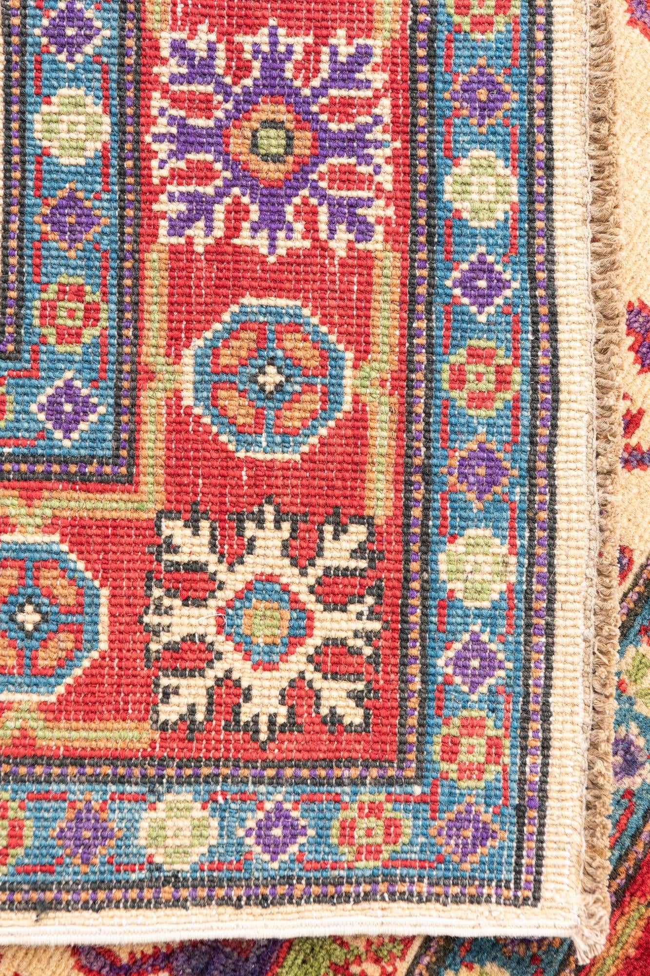 4' x 6' Hand Knotted Kazak Rug