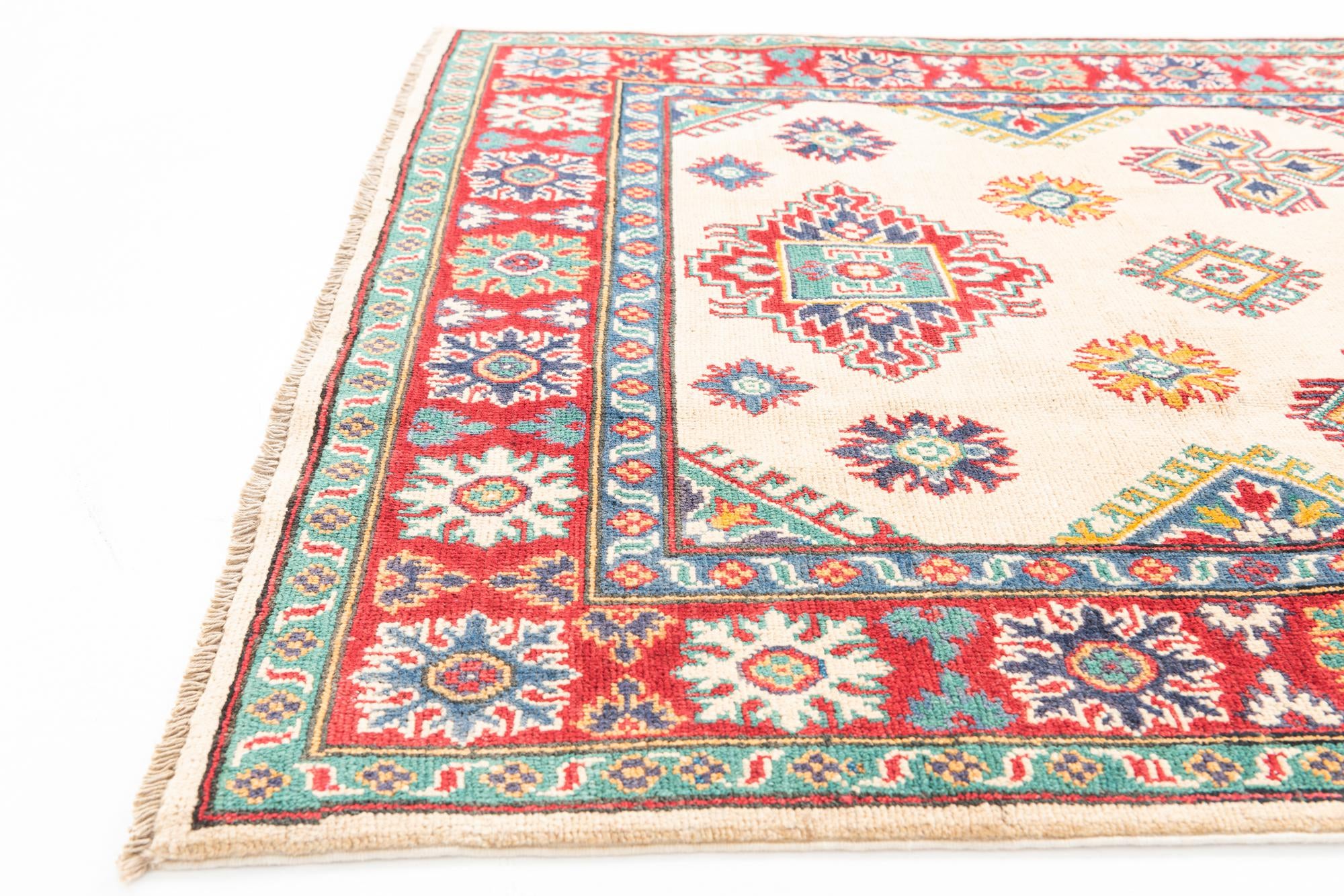 115cm x 185cm anudado a mano Kazak Alfombra