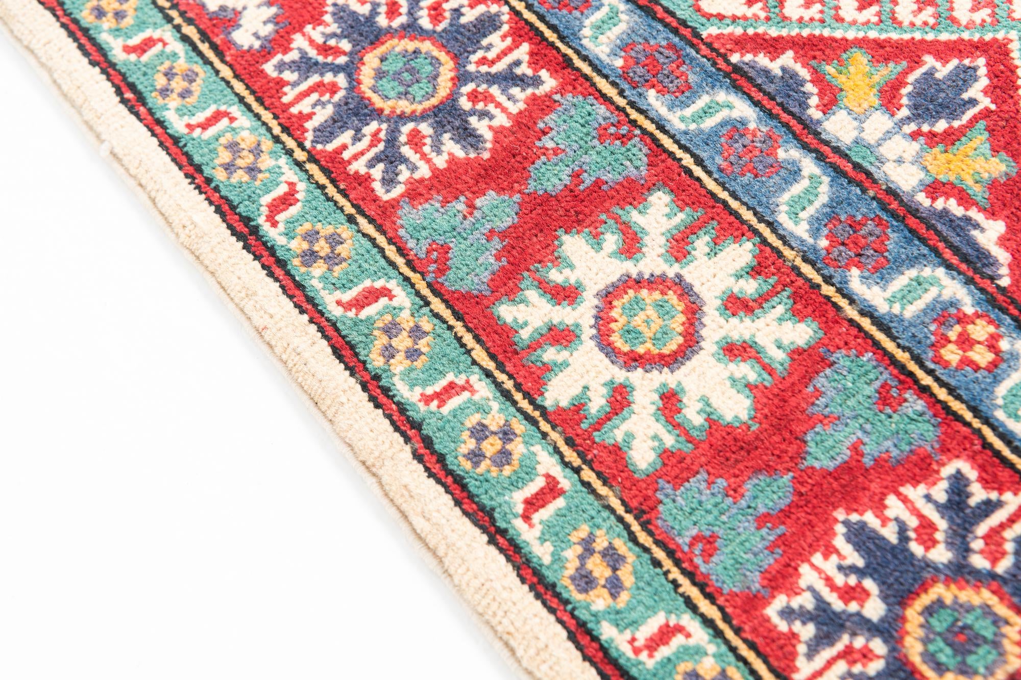 115cm x 185cm anudado a mano Kazak Alfombra