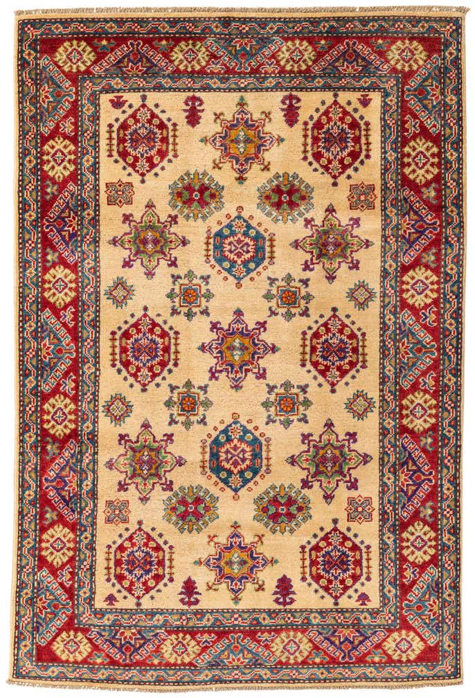 4' x 6' 1 Hand Knotted Kazak Rug