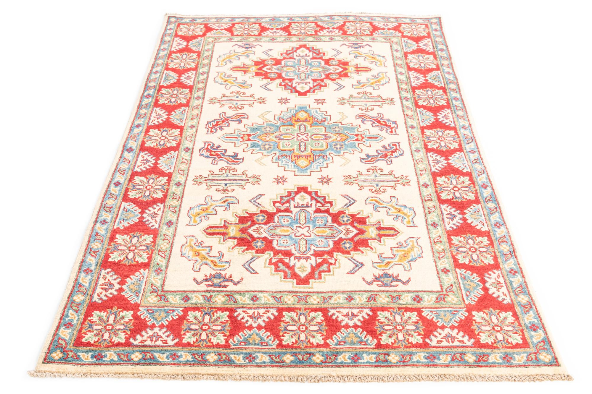3' 10 x 5' 10 Hand Knotted Kazak Rug