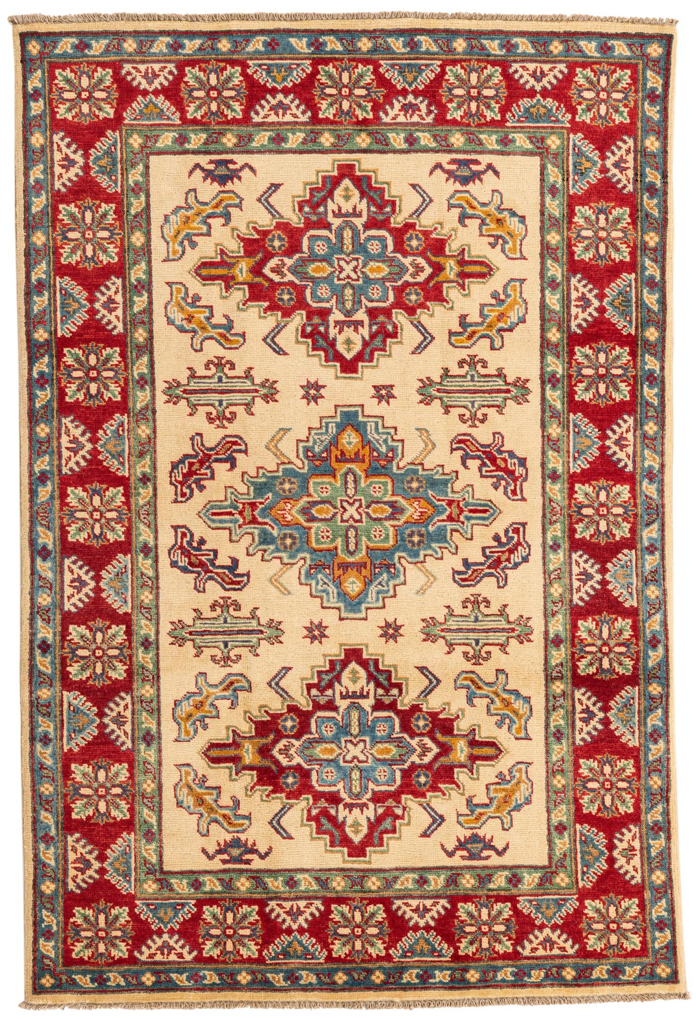 3' 10 x 5' 10 Hand Knotted Kazak Rug