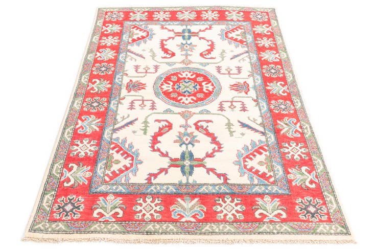 Detail image of 3' 10 x 5' 9 Hand Knotted Kazak Rug