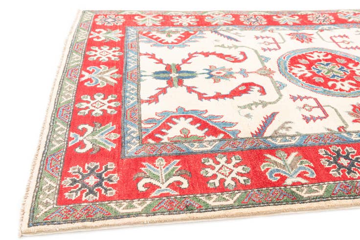 Detail image of 3' 10 x 5' 9 Hand Knotted Kazak Rug