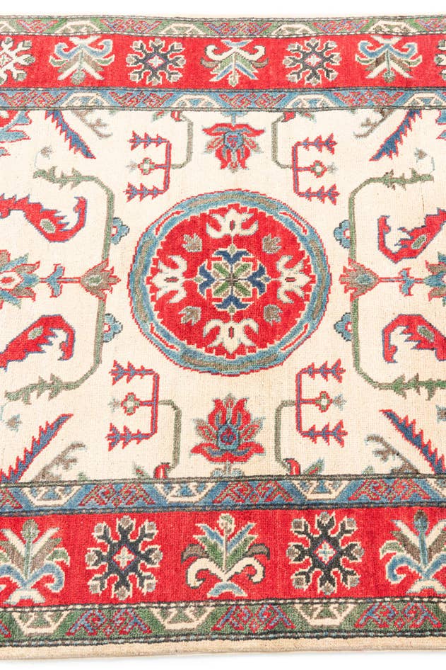Detail image of 3' 10 x 5' 9 Hand Knotted Kazak Rug
