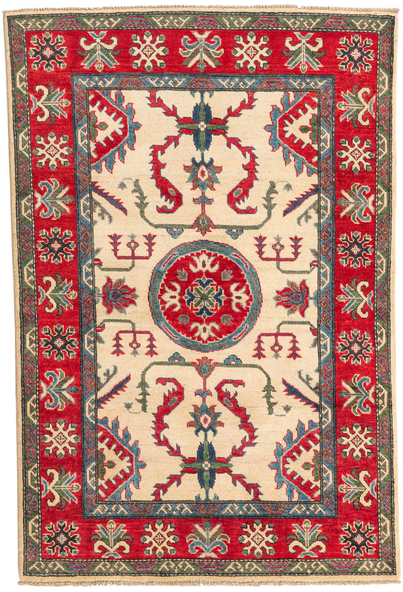 3' 10 x 5' 9 Hand Knotted Kazak Rug