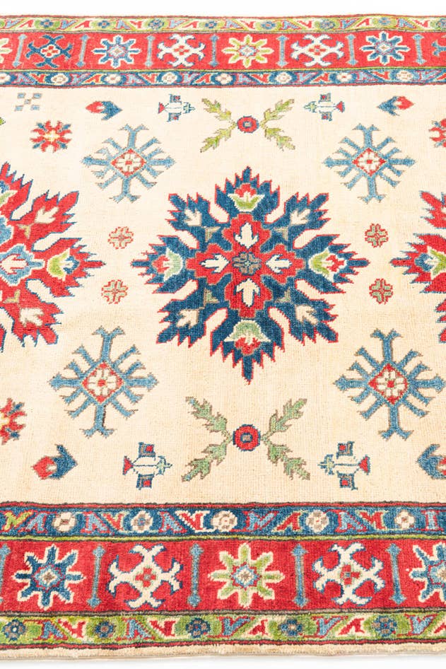 Detail image of 4' 1 x 5' 10 Hand Knotted Kazak Rug