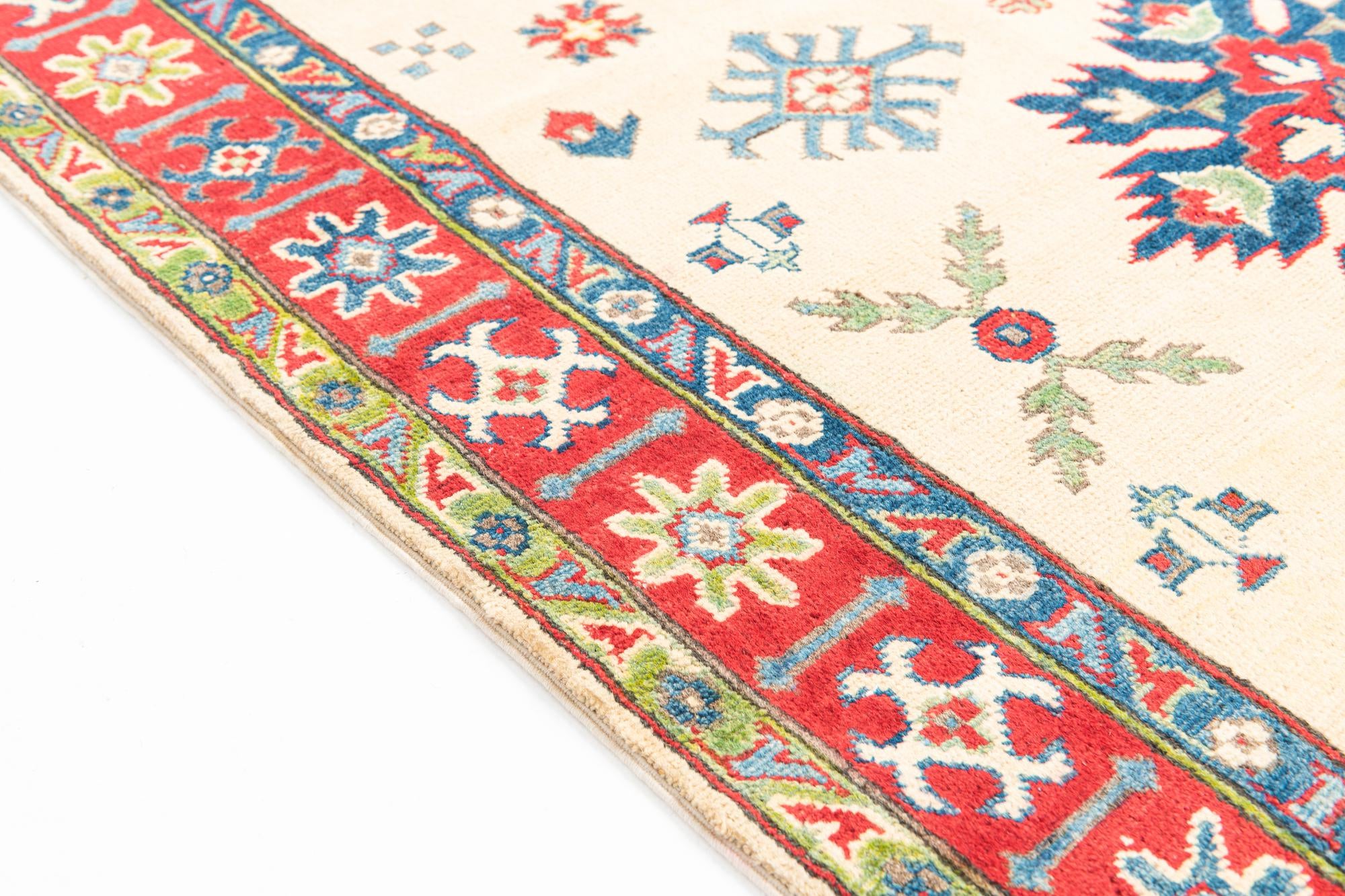4' 1 x 5' 10 Hand Knotted Kazak Rug