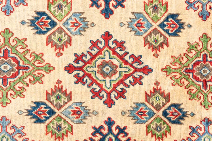 Detail image of 3' 9 x 6' Hand Knotted Kazak Rug