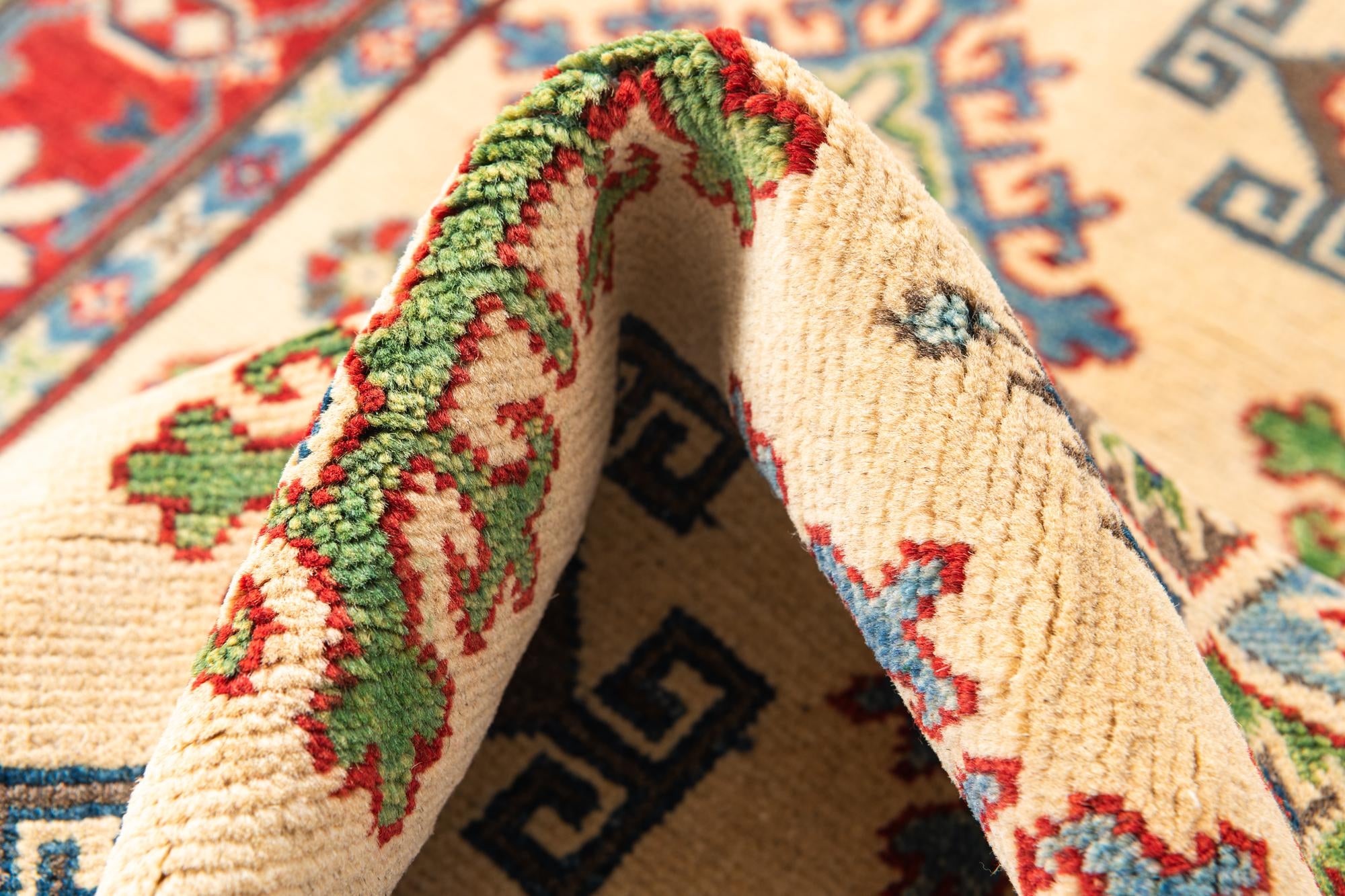 3' 9 x 6' Hand Knotted Kazak Rug