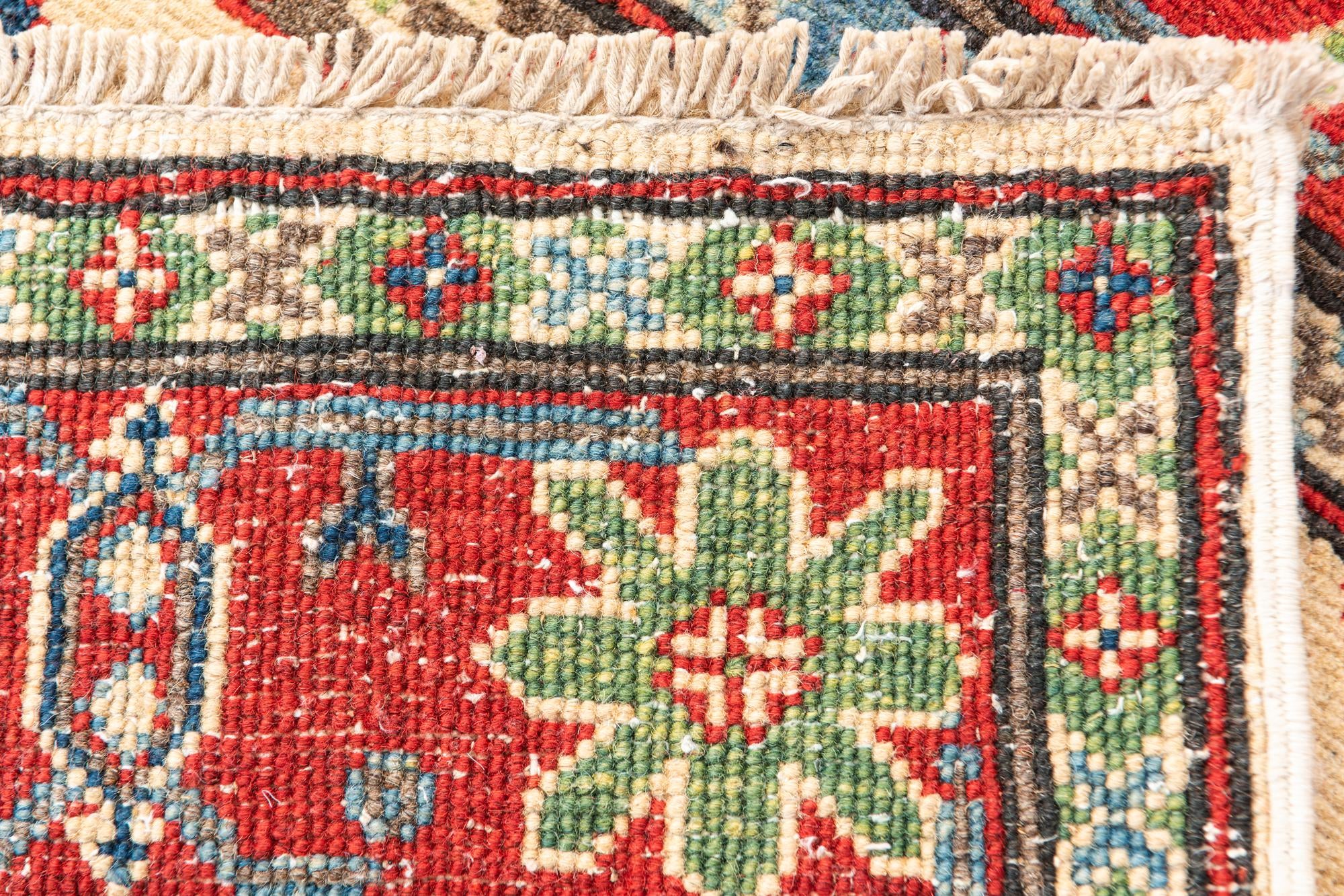 3' 9 x 6' Hand Knotted Kazak Rug
