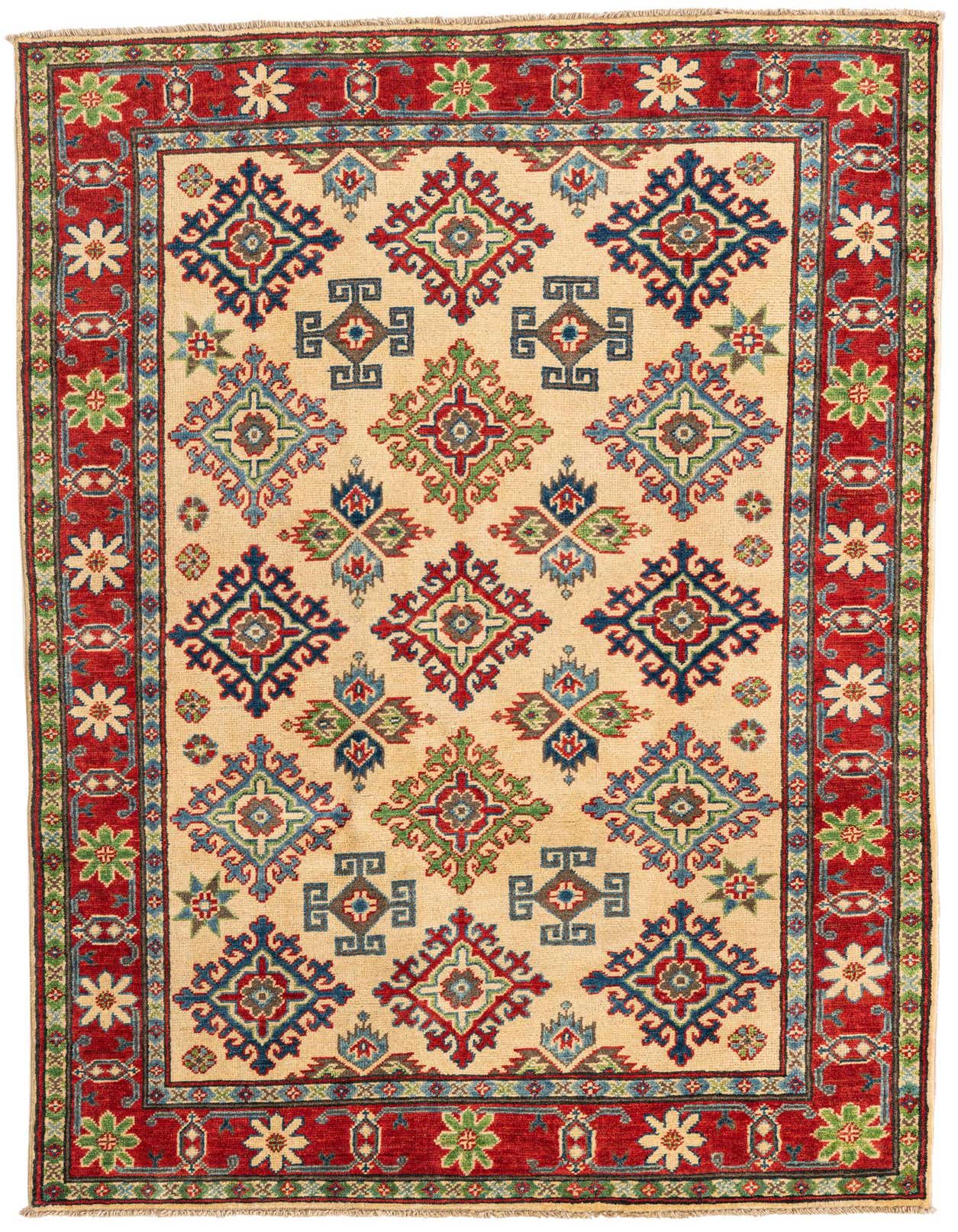 3' 9 x 6' Hand Knotted Kazak Rug