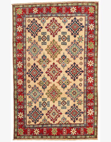 3' 9 x 6' Hand Knotted Kazak Rug