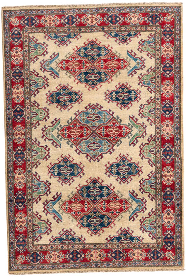 Detail image of 4' 1 x 6' Hand Knotted Kazak Rug