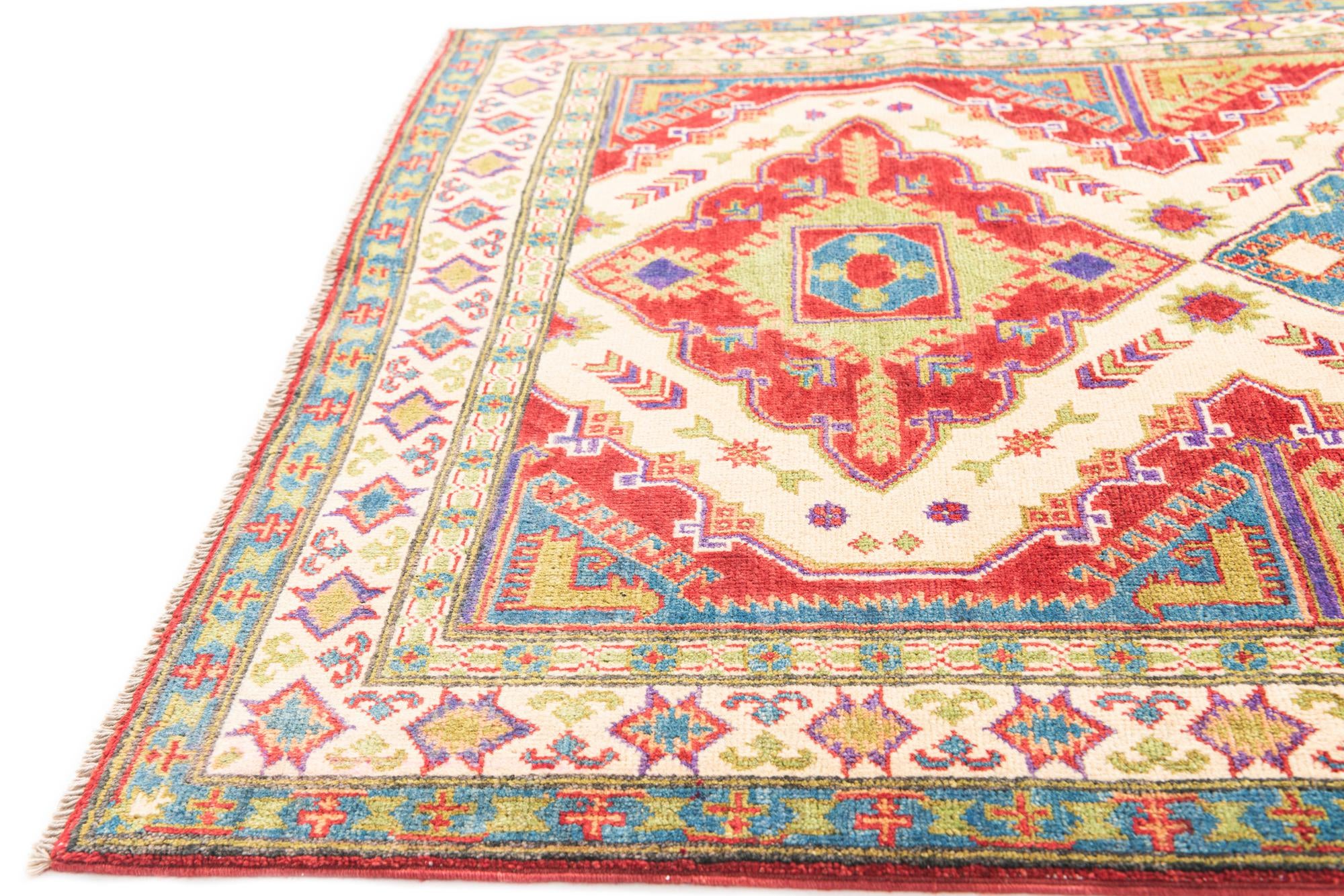 4' x 6' Hand Knotted Kazak Rug