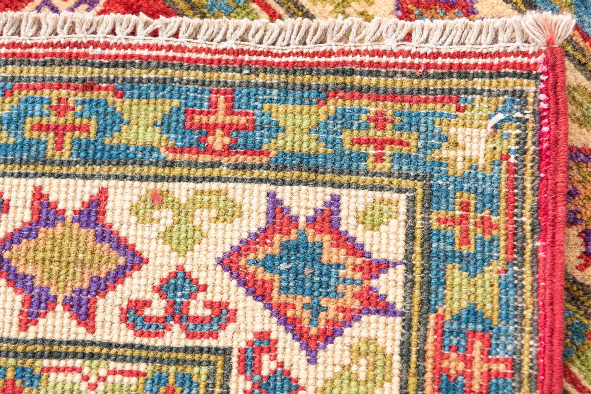 4' x 6' Hand Knotted Kazak Rug