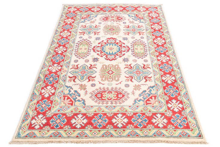 Detail image of 4' x 6' 3 Hand Knotted Kazak Rug
