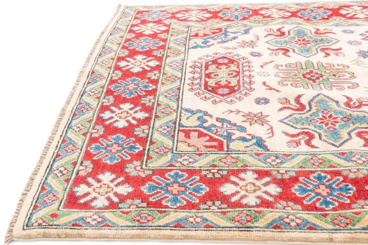 Detail image of 4' x 6' 3 Hand Knotted Kazak Rug