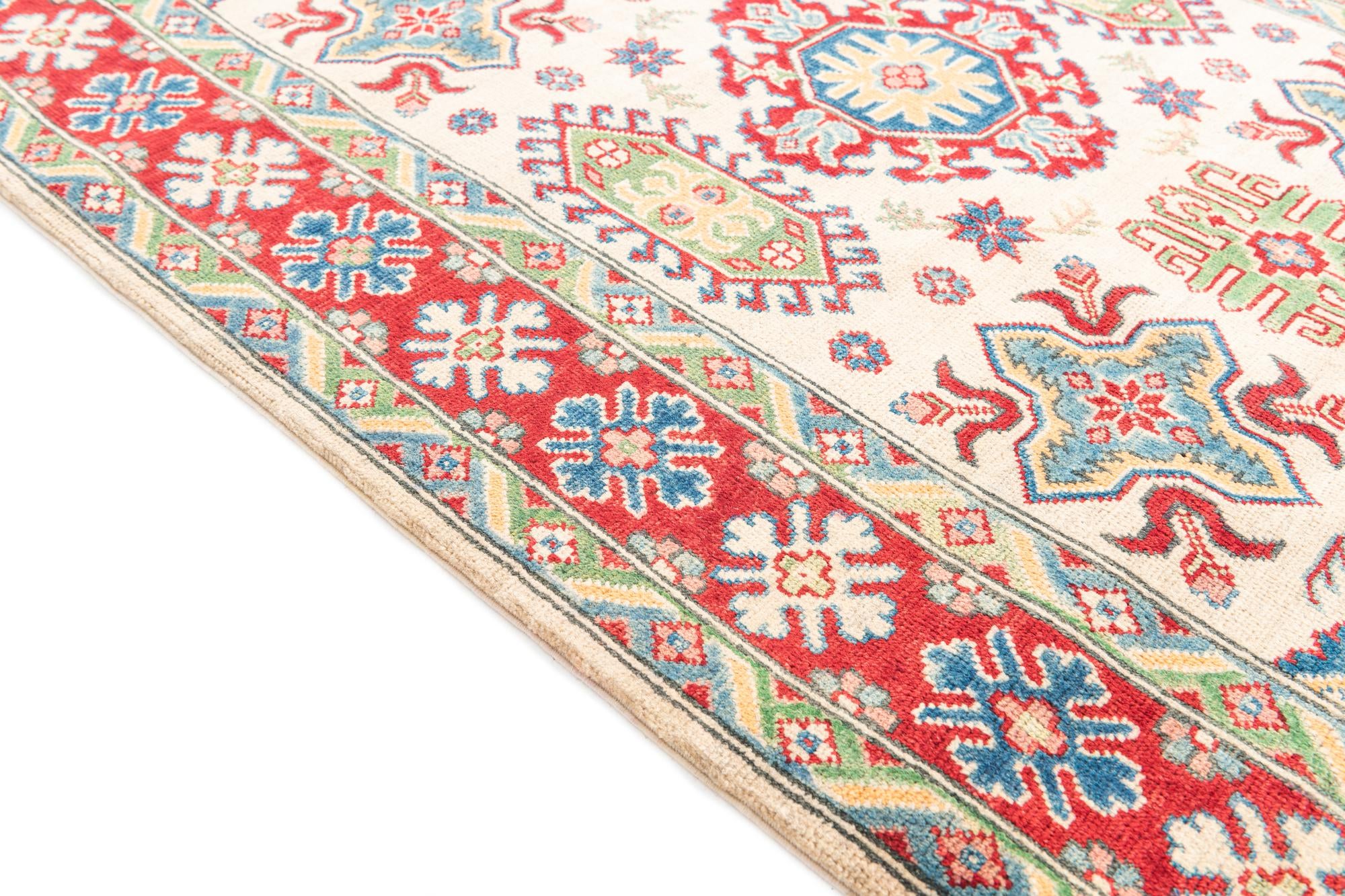 4' x 6' 3 Hand Knotted Kazak Rug