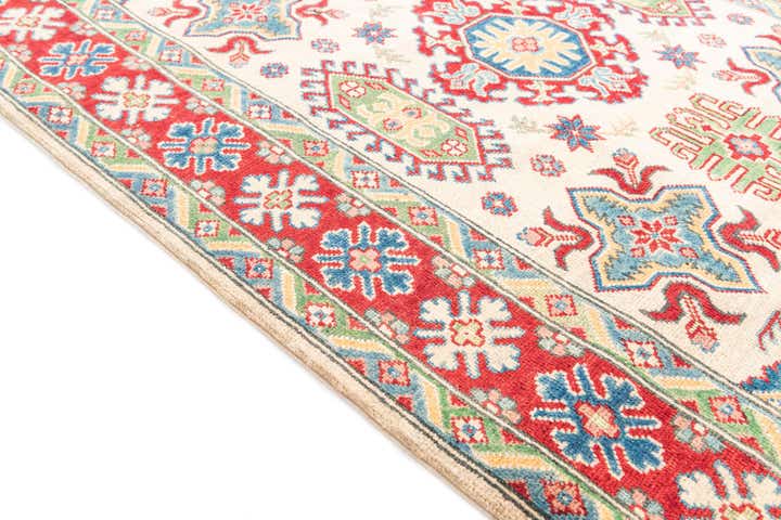 4' x 6' 3 Hand Knotted Kazak Rug