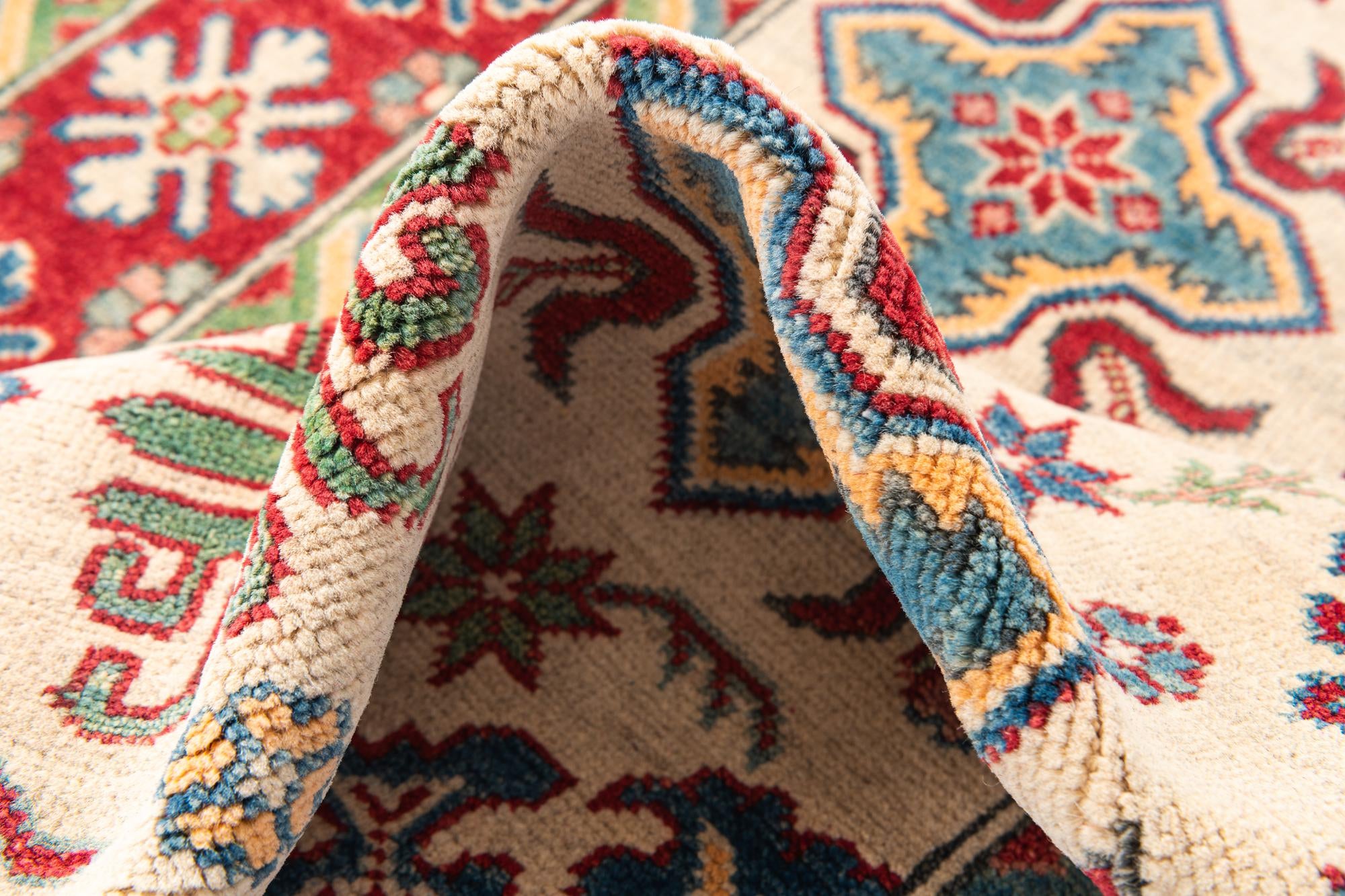 4' x 6' 3 Hand Knotted Kazak Rug