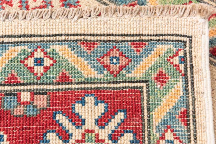 4' x 6' 3 Hand Knotted Kazak Rug