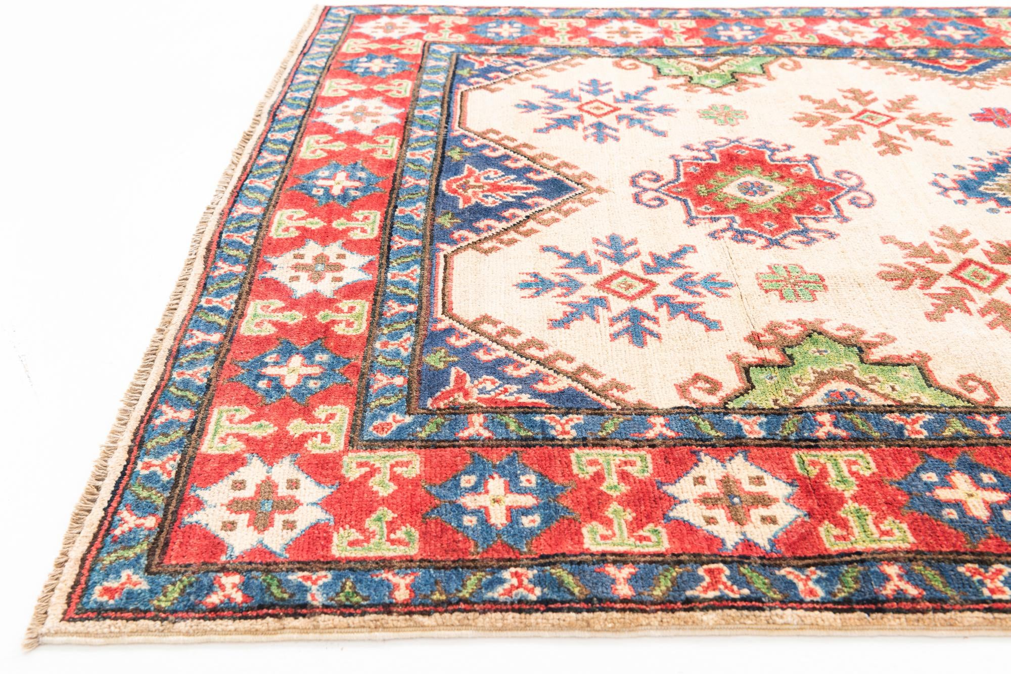 4' x 6' Hand Knotted Kazak Rug