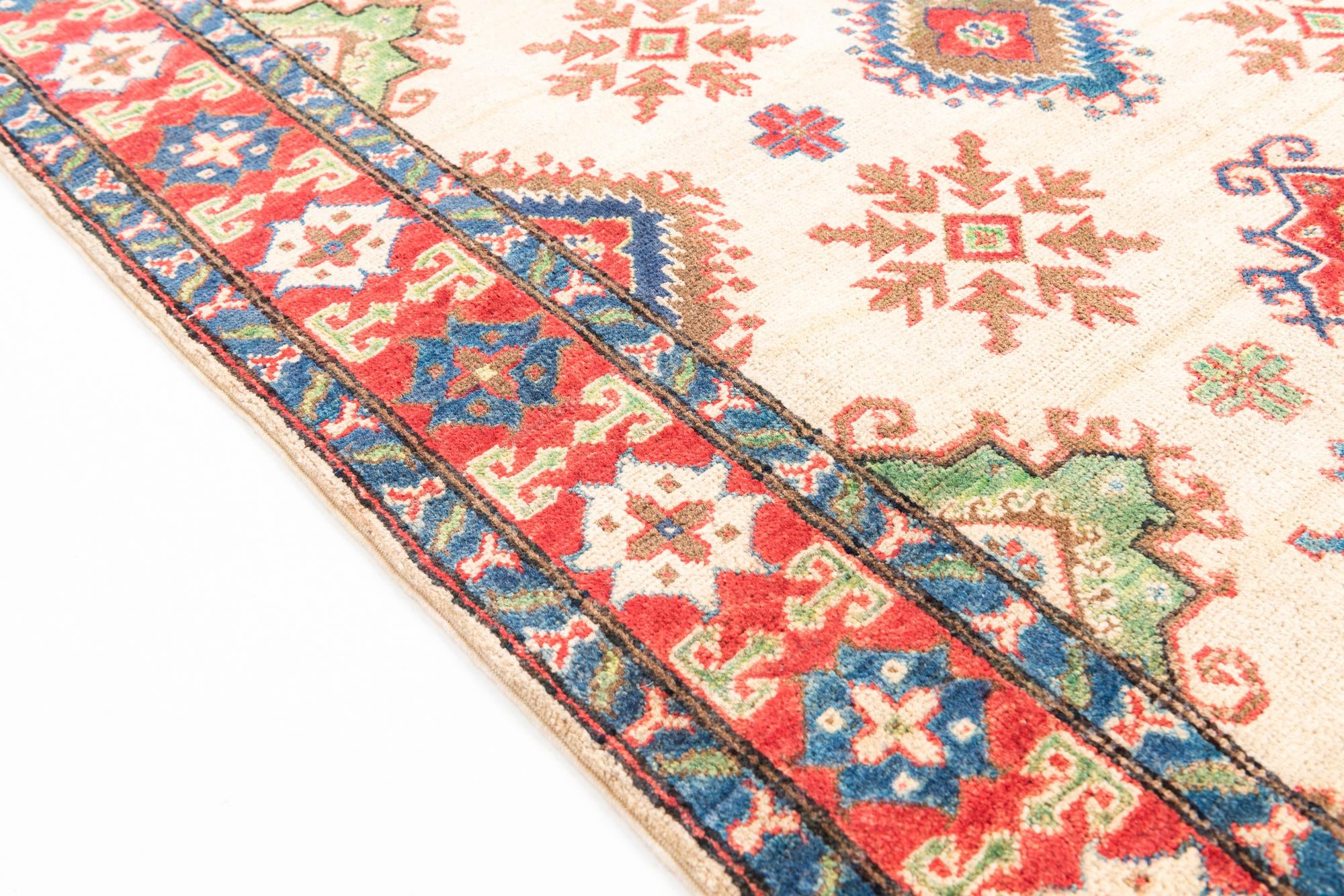 4' x 6' Hand Knotted Kazak Rug