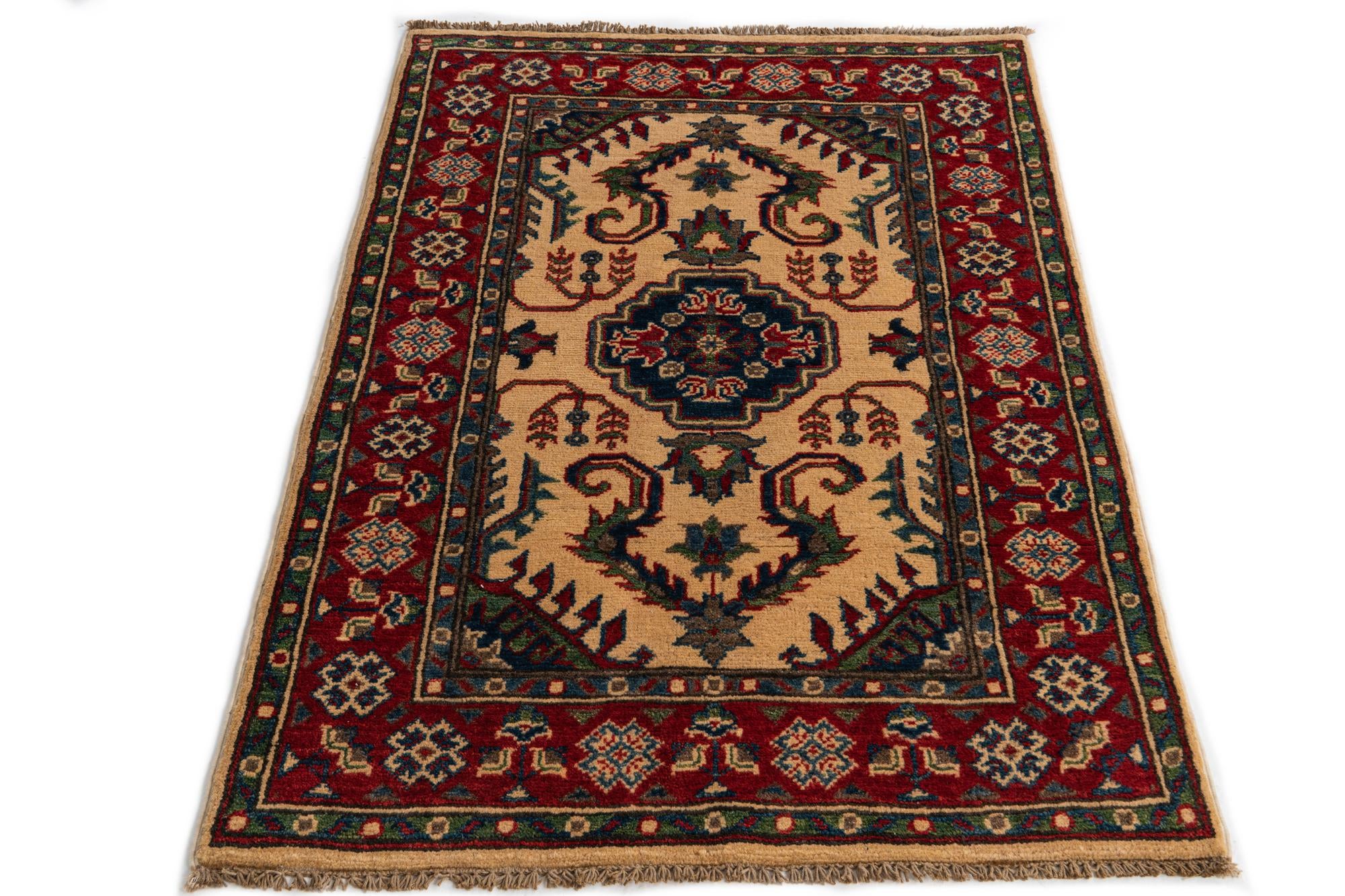 2' 8 x 4' 1 Hand Knotted Kazak Rug