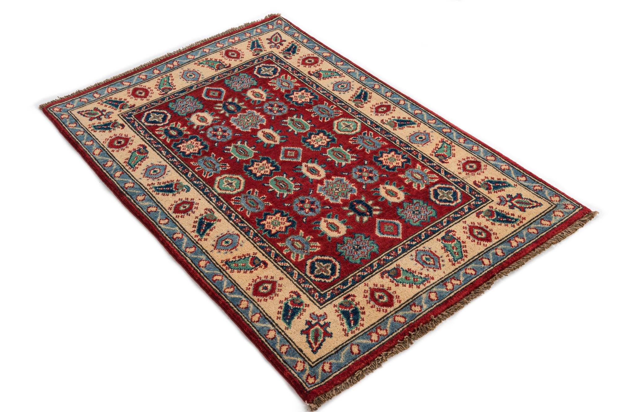2' 9 x 4' Hand Knotted Kazak Rug