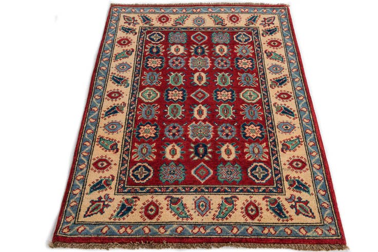 Detail image of 2' 9 x 4' Hand Knotted Kazak Rug
