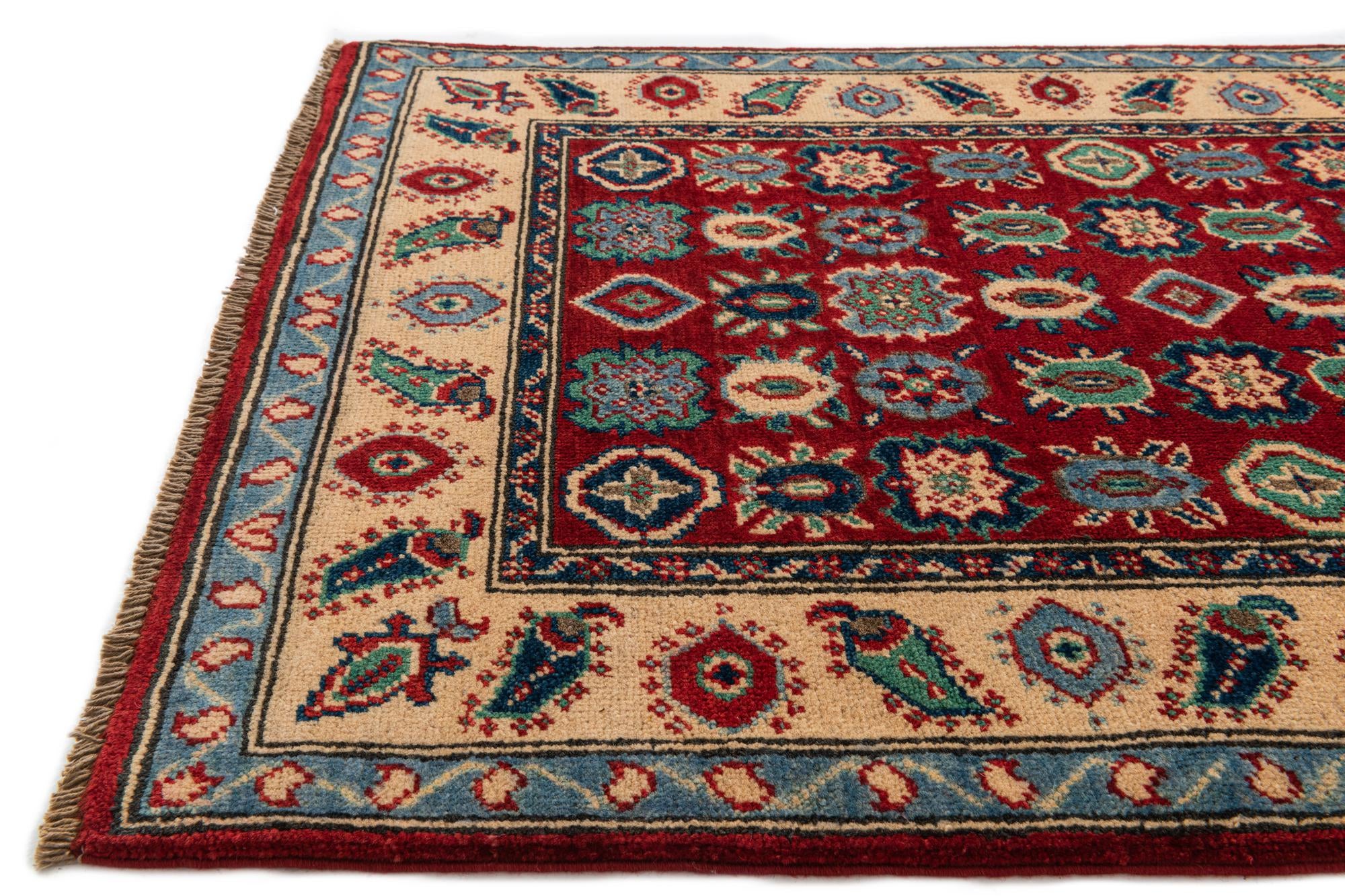 2' 9 x 4' Hand Knotted Kazak Rug