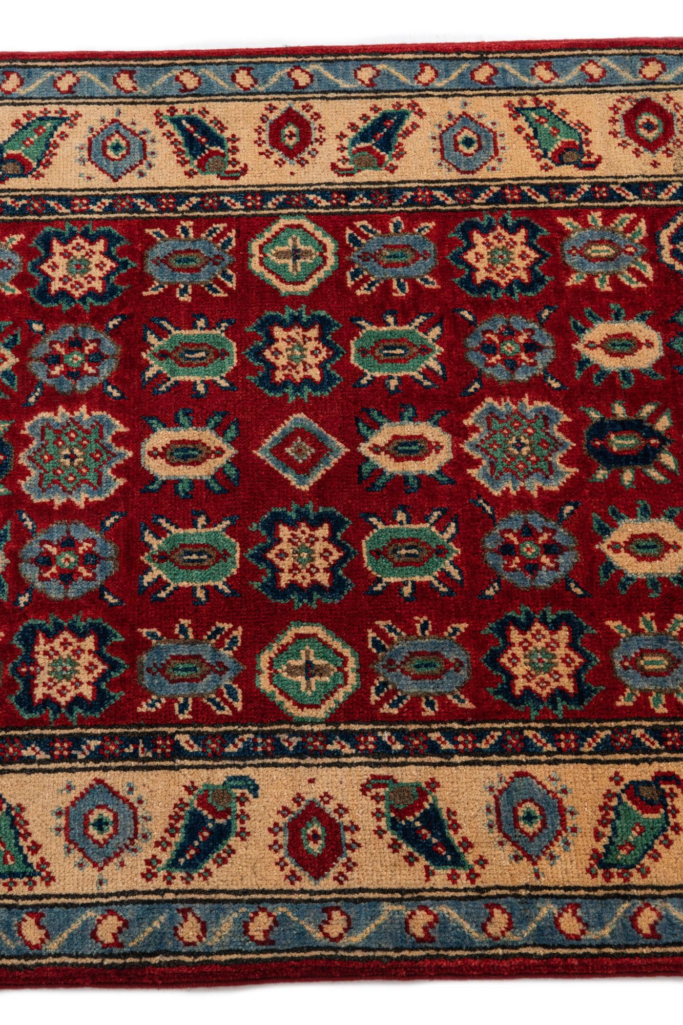 2' 9 x 4' Hand Knotted Kazak Rug