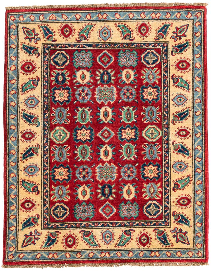 Detail image of 2' 9 x 4' Hand Knotted Kazak Rug