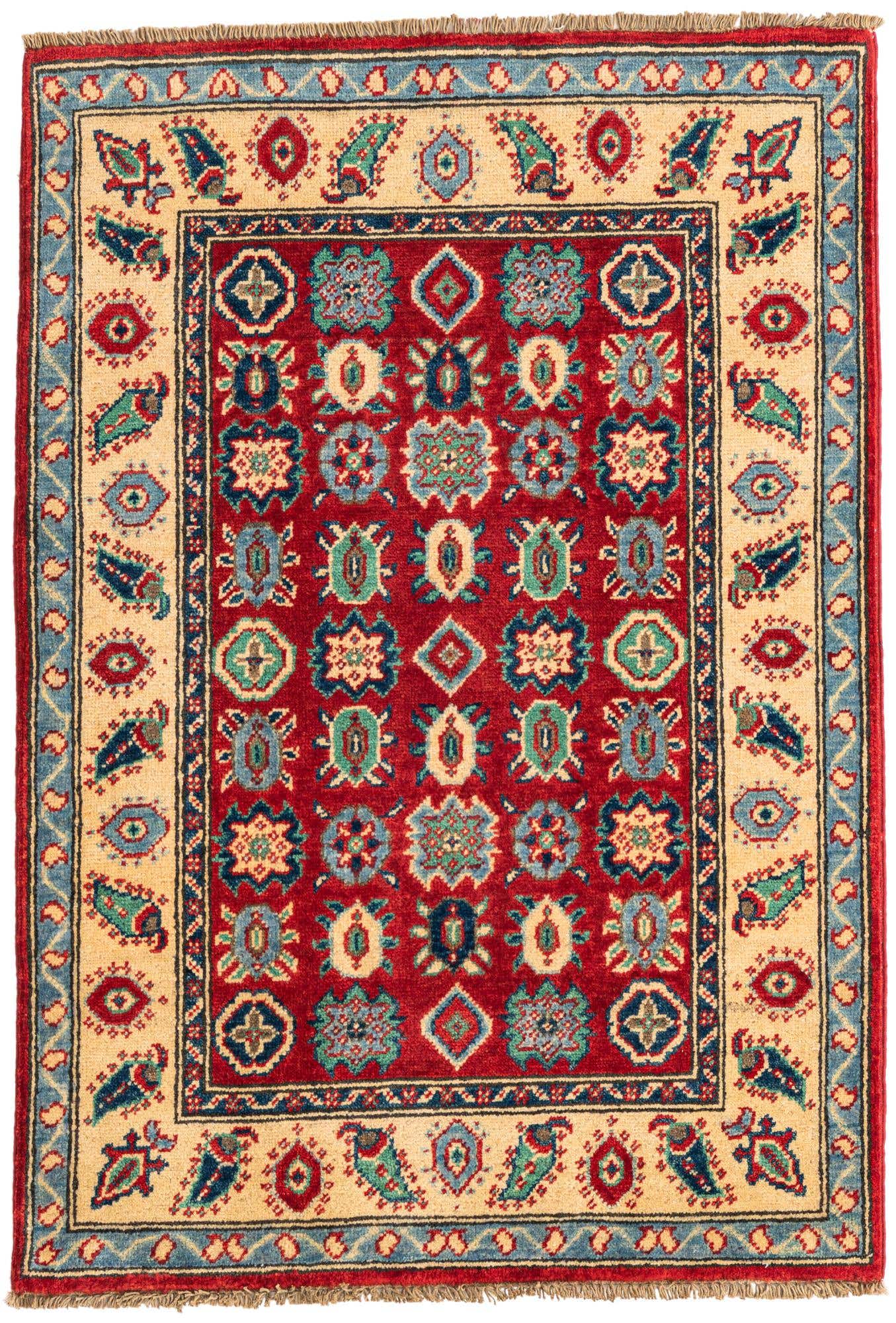 2' 9 x 4' Hand Knotted Kazak Rug