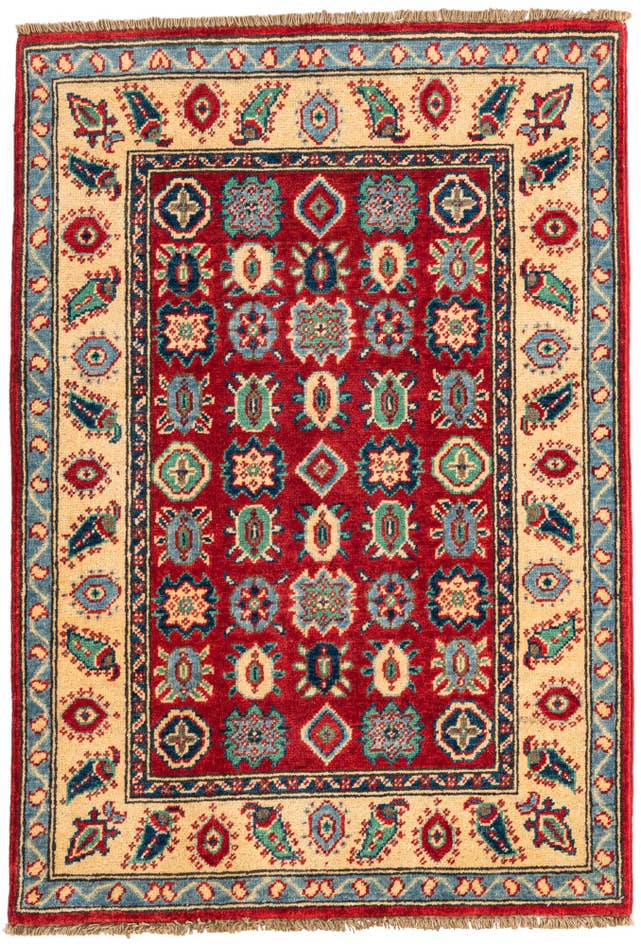 Detail image of 2' 9 x 4' Hand Knotted Kazak Rug