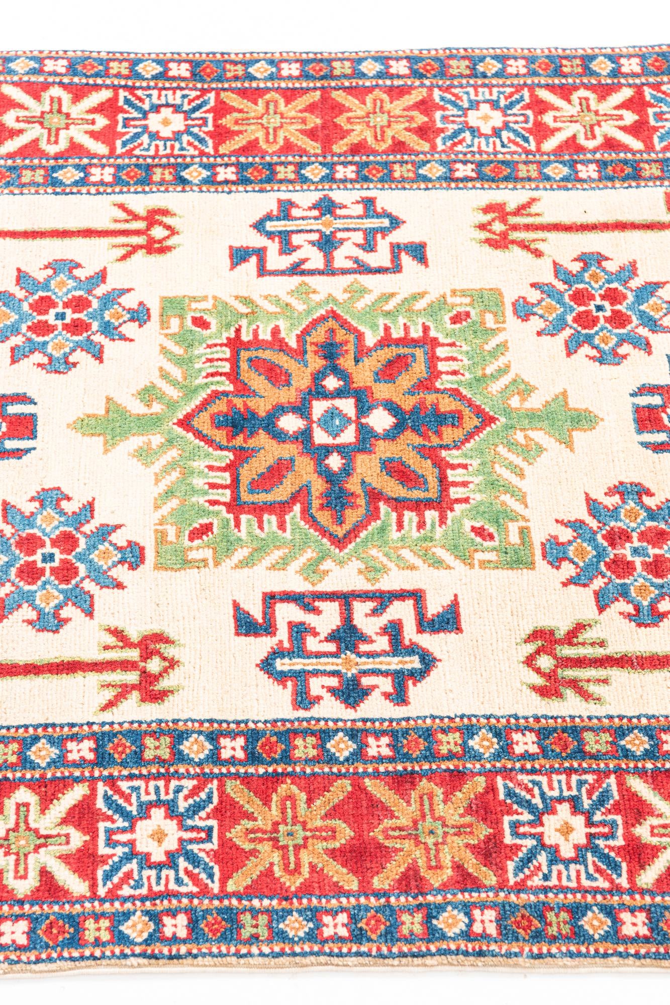 3' 2 x 5' 2 Hand Knotted Kazak Rug