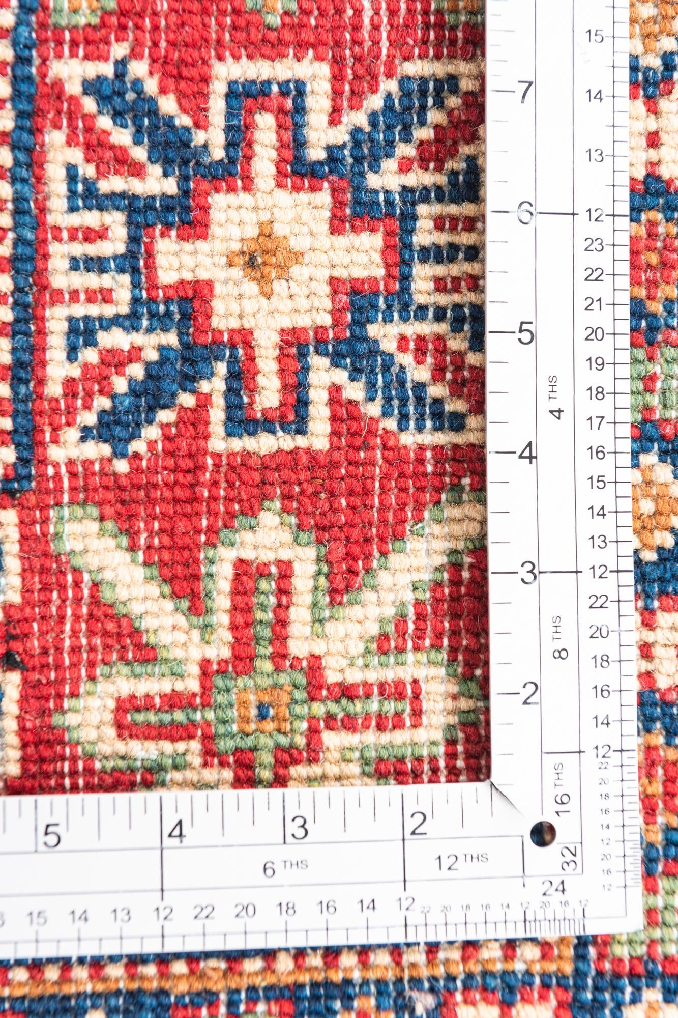 3' 2 x 5' 2 Hand Knotted Kazak Rug