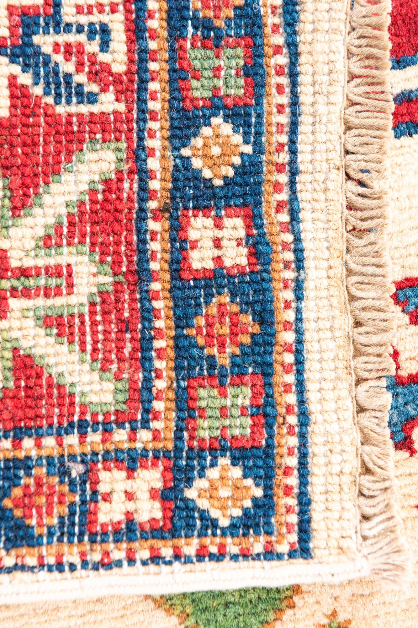 3' 2 x 5' 2 Hand Knotted Kazak Rug