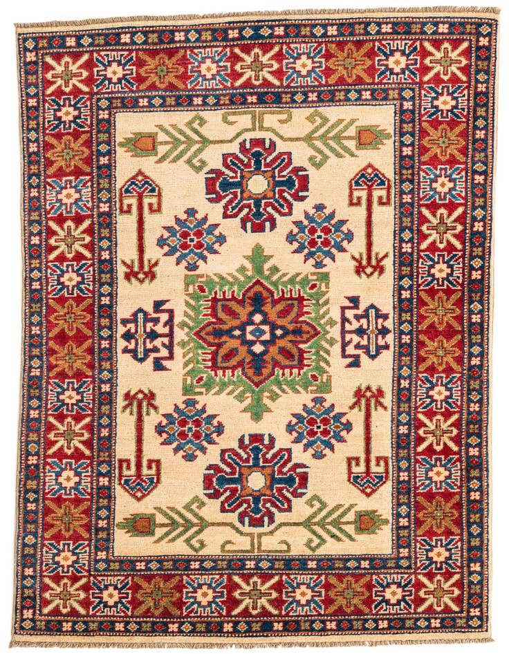 Detail image of 3' 2 x 5' 2 Hand Knotted Kazak Rug