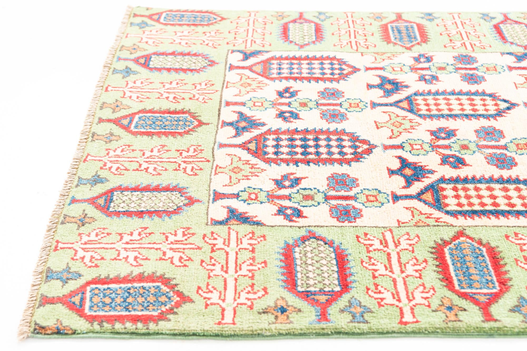 3' 3 x 4' 8 Hand Knotted Kazak Rug