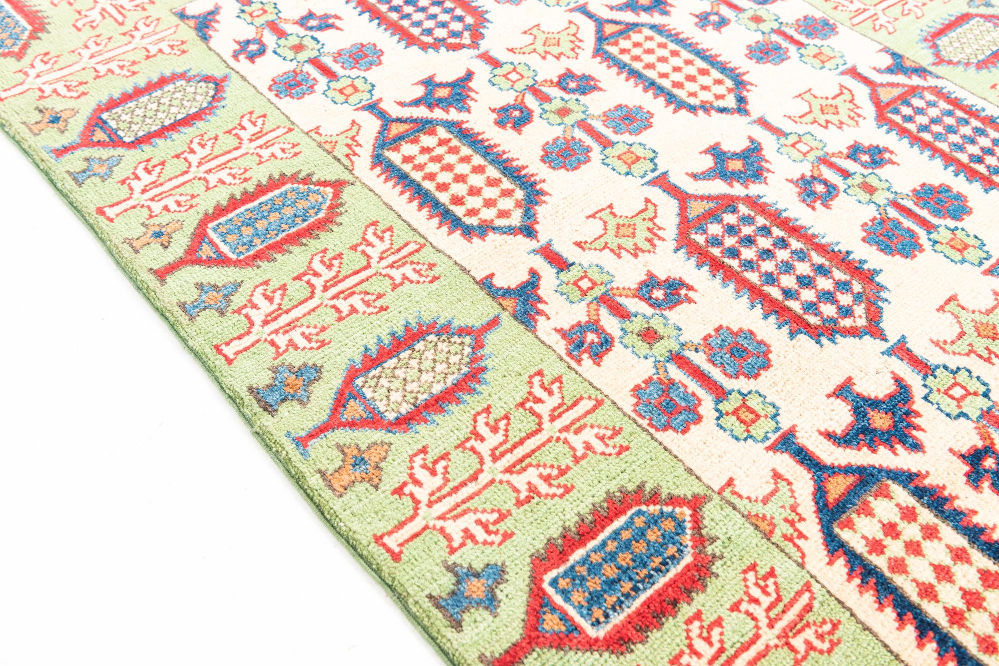 3' 3 x 4' 8 Hand Knotted Kazak Rug