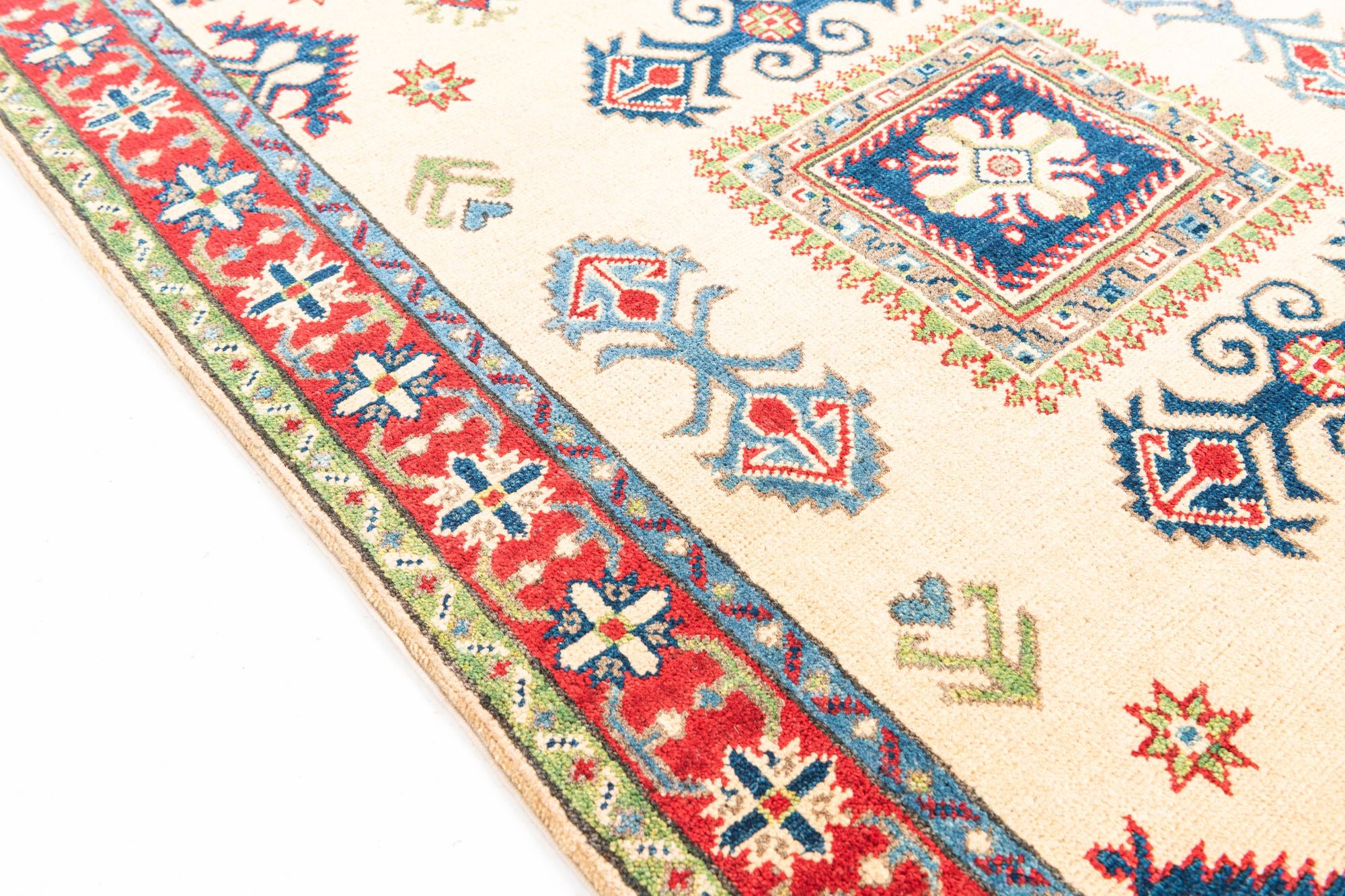 3' 5 x 5' Hand Knotted Kazak Rug
