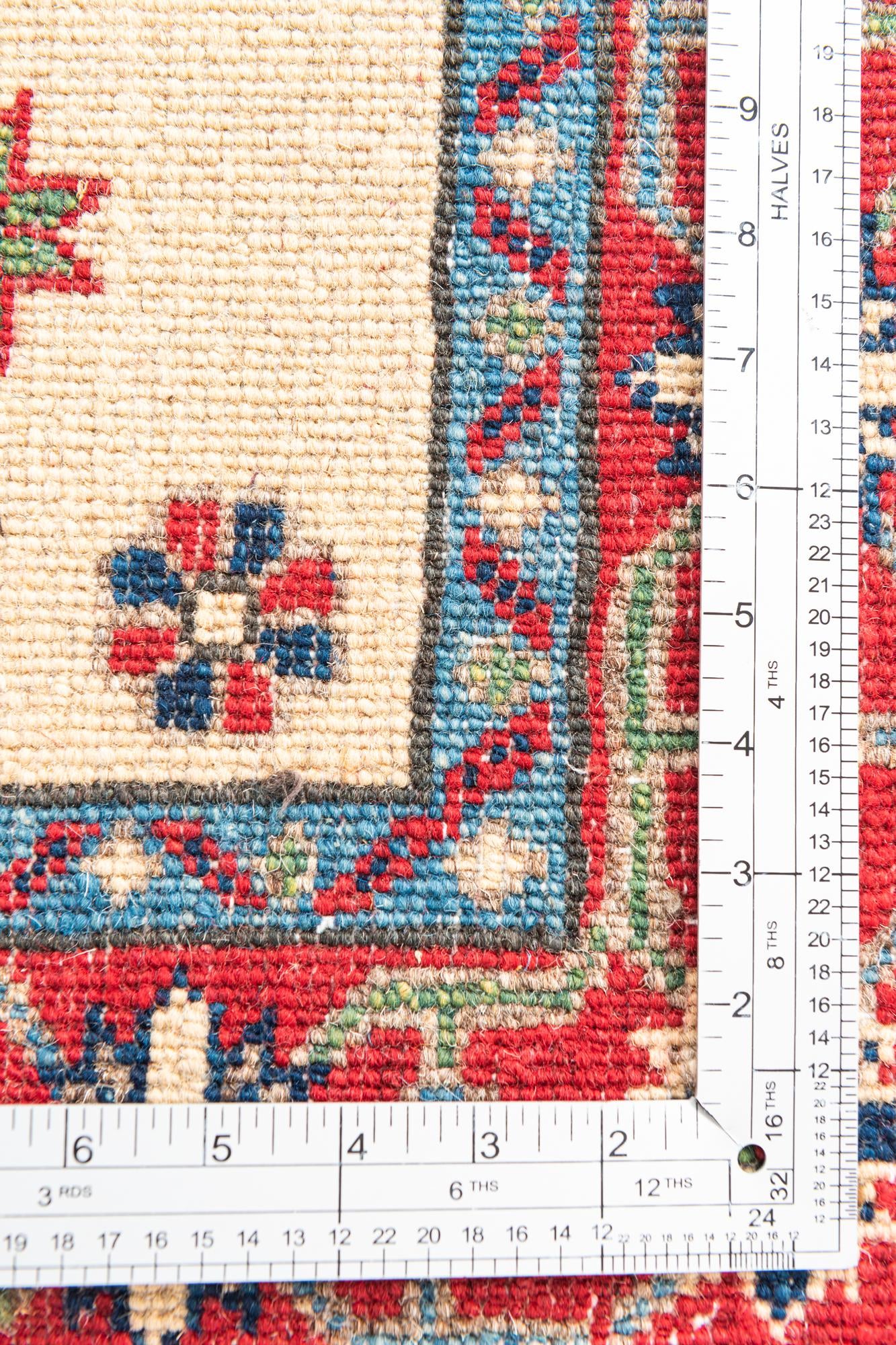 3' 5 x 5' Hand Knotted Kazak Rug