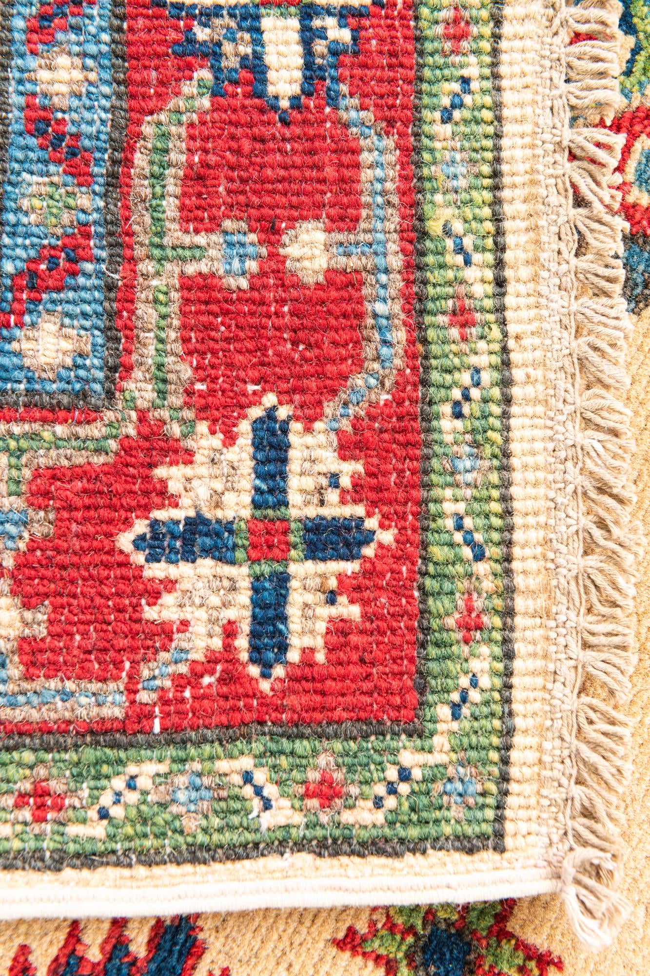 3' 5 x 5' Hand Knotted Kazak Rug