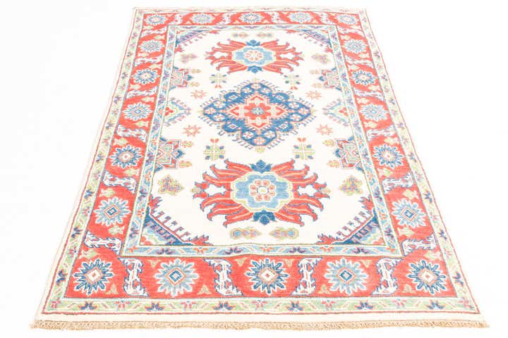 4' x 6' 3 Hand Knotted Kazak Rug