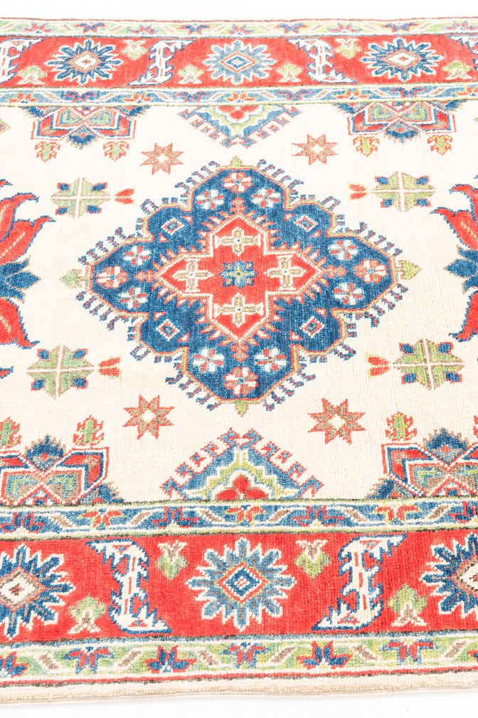 4' x 6' 3 Hand Knotted Kazak Rug
