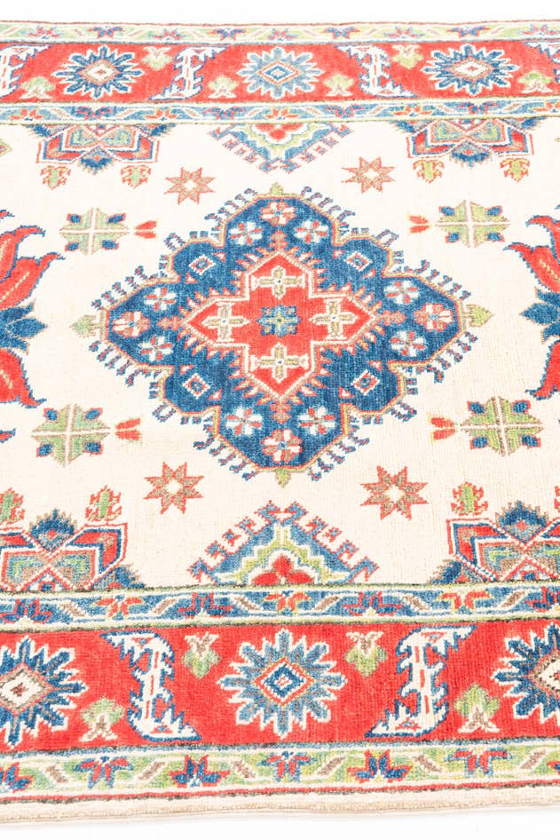Detail image of 4' x 6' 3 Hand Knotted Kazak Rug