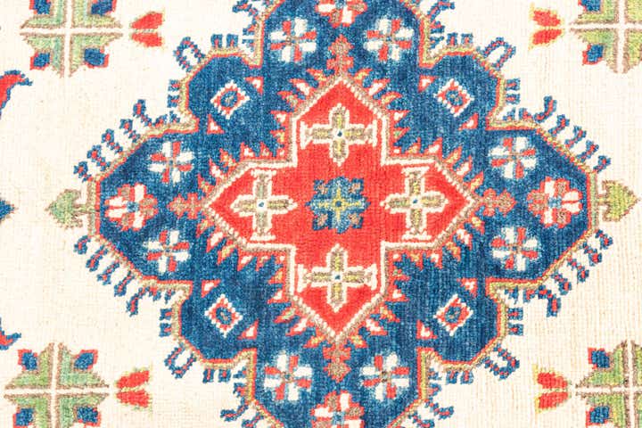 4' x 6' 3 Hand Knotted Kazak Rug